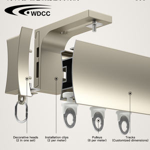 <span class=keywords><strong>Riel</strong></span> de Cortina Moderno en Oferta, <span class=keywords><strong>Riel</strong></span> de Cortina con Ondas en Forma de S para Decoración del Hogar y la Sala de Estar - Product Image 4