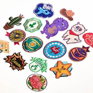 Iron on Embroidery <b>Cute</b> Cartoon Dinosaur Cactus Alpaca <b>Bear</b> Patch for Clothes Decoration - Product Image 2