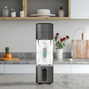 Трендовый продукт 2026 года: Лучший портативный электрический умный генератор водородной воды SPE/PEM с концентрацией 6000-10000 PPB в стеклянной бутылке - Product Image 2