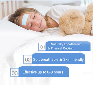 माइग्रेन और बुखार के लिए थोक कूलिंग जेल पैच राहत और नीले ठंडे मैनथोल बच्चों के गर्म और ठंडे पैक - Product Image 6