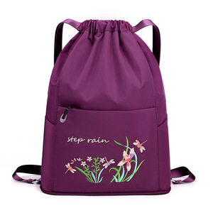 Bolsa de Deporte Impermeable Plegable con Cordón, para Separación de Artículos Secos y Húmedos, con Bordado, para Viajes y Fitness - Product Image 2