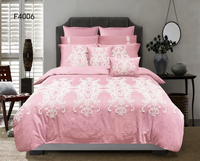 Ensemble de housse de couette brodée de luxe, ensemble de literie brodée de fleurs élégantes, ensemble de couette en microfibre lavée douce
