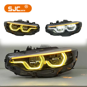 ไฟหน้า SJC คู่สี IKON สีเหลืองและสีขาวเวลากลางวันไฟวิ่งสำหรับ BMW 4ชุด F32 F80 F82 2013-2019สินค้าขายดี - Product Image 1
