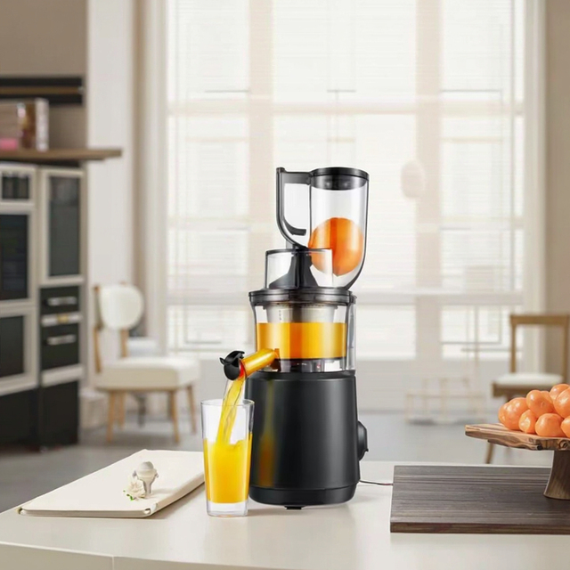 Commercial 3 in 1 Cold Press Juicer Extractor Machine for Home Cafe Use Reverse Masticating Function Big Mouth Slow Juicer