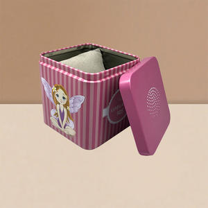 Barattoli di latta di metallo personalizzati per la conservazione regalo commercio all'ingrosso orologio quadrato scatola di latta OEM & ODM gioielli scatola di latta - Product Image 2