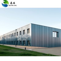 Almacén de Estructura de Acero Prefabricado Moderno y Ecológico, Edificio Metálico Ligero para Pequeñas y Medianas Empresas