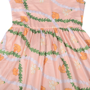 Cd-6-2 Halter Personalizado con Estampado Floral Hawaiano en Algodón, Tirantes Ajustables para Niñas - Product Image 6