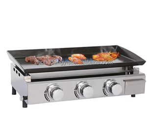 Matériel de restauration : Plaque de cuisson à gaz en fonte antiadhésive pour barbecue, viande (bœuf, porc) et hamburgers, compatible GPL - Product Image 6