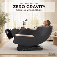 Fauteuil de massage OYEAL de luxe à trajectoire SL, chaise inclinable pliable zéro gravité avec massage des pieds, en cuir PU moderne, Bluetooth