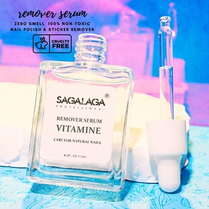 SAGALAGA Sérum dissolvant pour vernis à ongles en flacon de 15 ml, sans acétone, sans odeur, contenant de la vitamine E, sérum dissolvant, logo personnalisé - Product Image 1