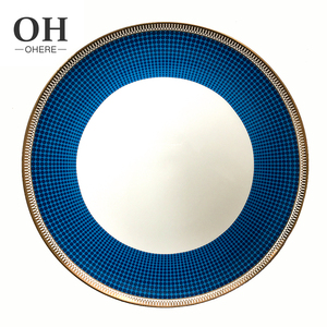 Vaisselle en porcelaine motif oiseau du arc-en-ciel, service de table avec fleurs bleues, assiettes vintage pour <span class=keywords><strong>mariage</strong></span>, dîner pour décoration d'hôtel - Product Image 2