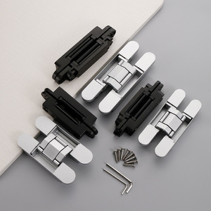 Bisagra oculta ajustable en 3D Qile de aleación de zinc para puerta de madera, diseño moderno, tipo H estándar - Product Image 1