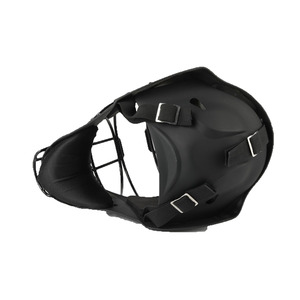 Catcher Helmet Baseball hockey style Helmet Matt Coated ABS Shell with Moisture Wicking Fabric wrapped Foam