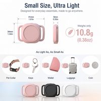 Mini traceur GPS étanche pour animaux de compagnie, dispositif anti-perte, localisateur en plastique compatible iOS Apple, alarmes de suivi