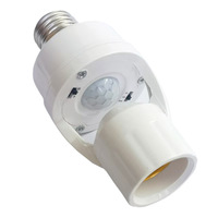 Portalámparas Inteligente con Sensor de Movimiento PIR AC85-260V, Base para Bombilla E27 con Detector de Movimiento Infrarrojo