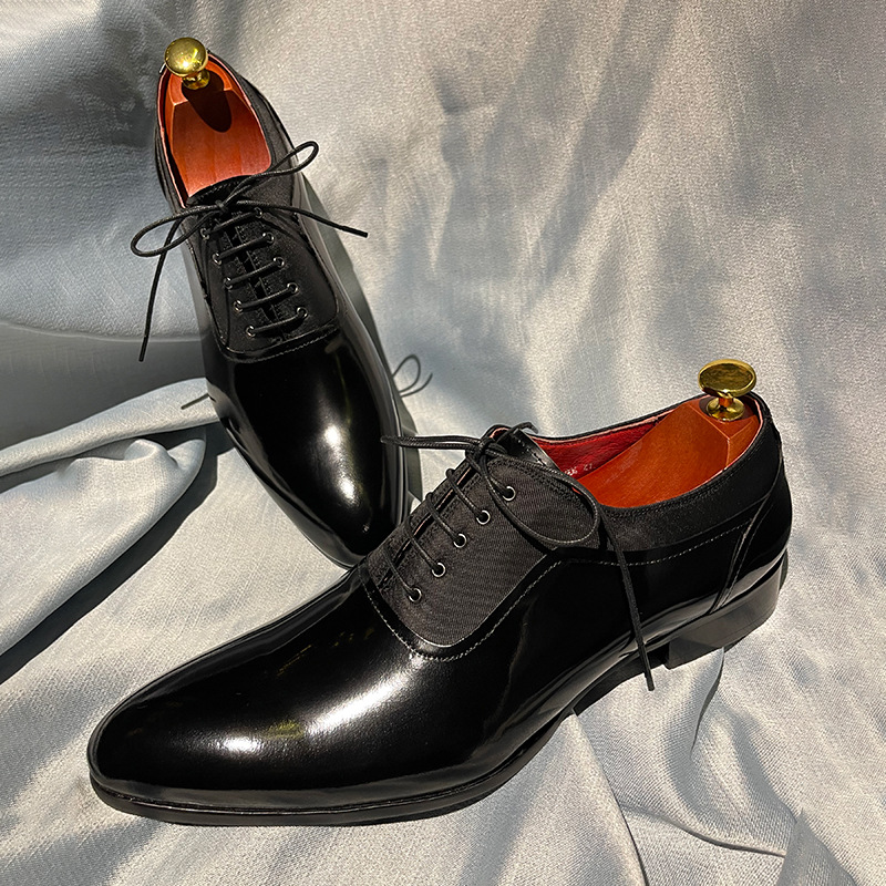 Customized 2024 Korean Style Simple Suit Oxford Shoes 5-Hole Lace up All-Match Men's Leather Gentleman Elegant Men Dress Shoes Customized 2024 Korean Style Simple Suit Oxford Shoes 5-Hole Lace up All-Match Men's Leather Gentleman Elegant Men Dress Shoes