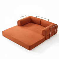 Ensemble de canapés modulaires en mousse compressée sous vide au design moderne, meubles de salon, canapé avec ottoman pour assise au sol