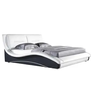 Mais recente design barato cama Quarto Dormir Double Bedroom Bed cama king size