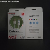 Kabel daya USB ke 8 pin multifungsi, kabel daya led datar ios logo kustom RGB bercahaya berwarna