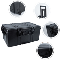 Valise rigide personnalisée de couleur, étanche, haute résistance aux chocs, avec mousse cubique intégrée, pour le rangement d'outils en plastique