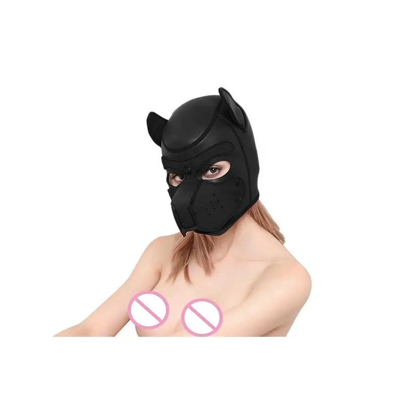 Erotik SM Kopf bedeckung Zubehör für weibliche Sex Fetisch sexy Spielzeug für Paare Leder BDSM Bondage Sex Hund Kopf bedeckung