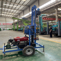 Machine de forage de puits d'eau montée sur remorque, équipement de forage de puits d'eau de 150 m