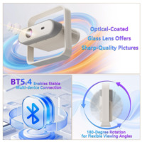 Mini projecteur LCD Topleo Android 14, compatible 4K, courte focale, WiFi HD, 500 lumens ANSI