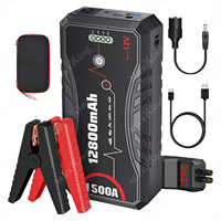 Outil d'urgence de voyage léger AL-JP12 : Démarreur de batterie et Power Bank 1500A Courant de crête, Alarme intelligente, Pinces de démarrage à large plage de température