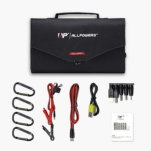 Portable Solar Panel 60W (Dual 5v USB+18v DC Output) Monocrystalline Solar Charger Foldable Solar Panel for Laptop