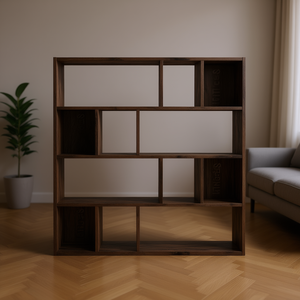 Libreria in Rovere Affumicato 41.3x9.4x40.2 Pollici, Scaffale Moderno con Scomparti, Divisorio per Ambienti, Arredamento Casa - Product Image 2