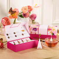 Boîte de présentation de thé B333 Premium, coffret cadeau pour la fête des mères, échantillon de chaque variété, emballé individuellement, boîte à thé pyramidale artisanale