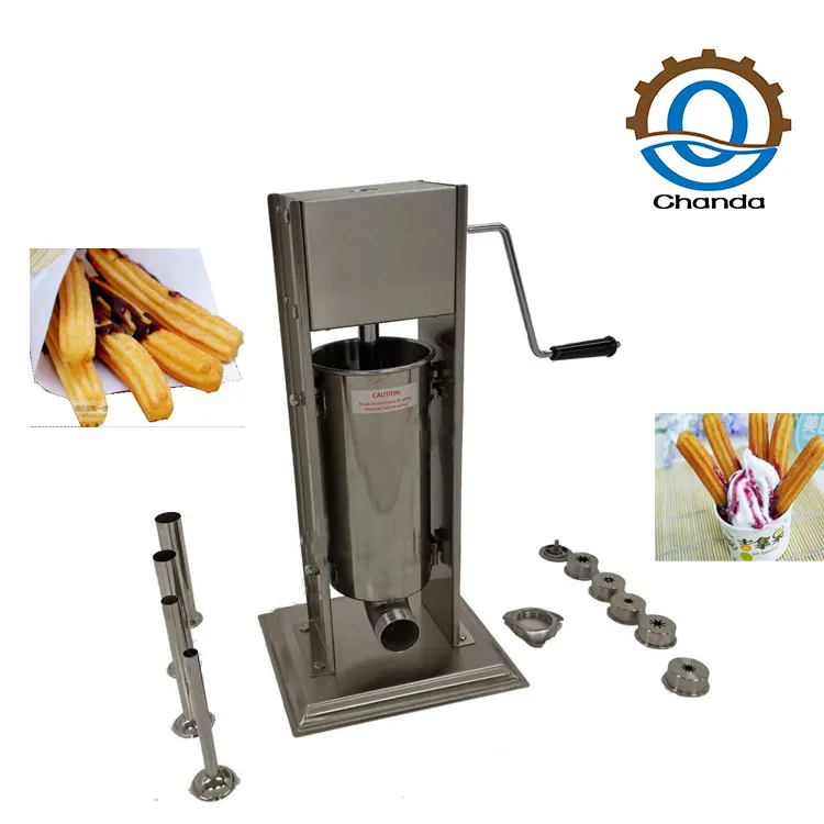 Churros Mesin Fryer Churros Pengisi dengan Kabinet 3L Churros Filling Machine