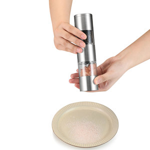 Molinillo Manual de Sal y Pimienta de Doble Capa, Forma Cilíndrica, Transparente, para Cocina, MG727C - Product Image 1