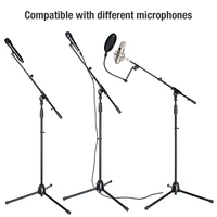 Support de microphone Yinyu MS126 avec base en acier et bras télescopique pour l'enregistrement en studio professionnel