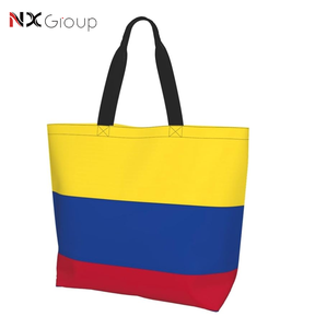 Sacs de courses fourre-tout avec drapeau national colombien, cadeau souvenir pour les supporters de football en gros - Product Image 1