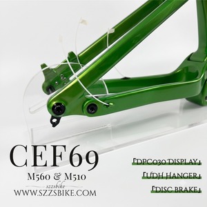 Cadre de vélo électrique <span class=keywords><strong>VTT</strong></span> en <span class=keywords><strong>carbone</strong></span> SZZSBIKE CEF69 personnalisable |   Moteur Bafang M510/M510RS/M560, écran DPC030, support UDH, 29 pouces - Product Image 2