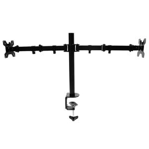 Support <span class=keywords><strong>double</strong></span> moniteur pour <span class=keywords><strong>écran</strong></span> de 27 pouces, montage sur table de bureau avec <span class=keywords><strong>bras</strong></span> réglables, inclinaison à 90 degrés, nouveau modèle en acier SPCC - Product Image 4