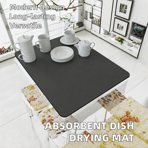 Tapete moderno de diatomita absorbente para secar platos en la encimera de la cocina, antideslizante y aislante, también como posavasos para barra - Product Image 2