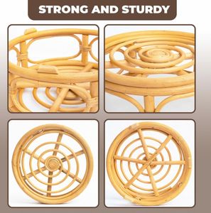 Milieu du siècle moderne <span class=keywords><strong>plante</strong></span> support <span class=keywords><strong>intérieur</strong></span> en bois petit bureau rustique ferme rotin naturel cercle <span class=keywords><strong>piédestal</strong></span> pour la décoration intérieure - Product Image 5