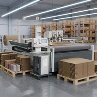 Plotter de Corte Digital de Cama Plana TOP, Cortadora Automática para Cajas de Cartón, Carteleras Publicitarias, Troquelado Digital CNC, Vibración de Cama Plana