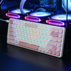Nuevo Teclado Mecánico Inalámbrico USB Mini, Ergonómico, con Teclas Retro Intercambiables, Retroiluminación LED, para PC y Oficina, Intercambiable en Caliente - Product Image 1