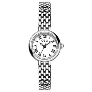 Reloj de pulsera compacto y exquisito con números romanos vintage y correa de acero para mujer, reloj de pulsera de cuarzo resistente al agua de alta gama - Product Image 2