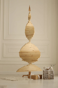 202411 Ornement d'arbre de Noël fait à la main écologique et durable Meilleur arbre de Noël personnalisé en bois du Nouvel An - Product Image 3