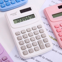 Calculatrice scientifique miniature portable pour bureau et étudiants, petite calculatrice en plastique de haute qualité avec alimentation solaire