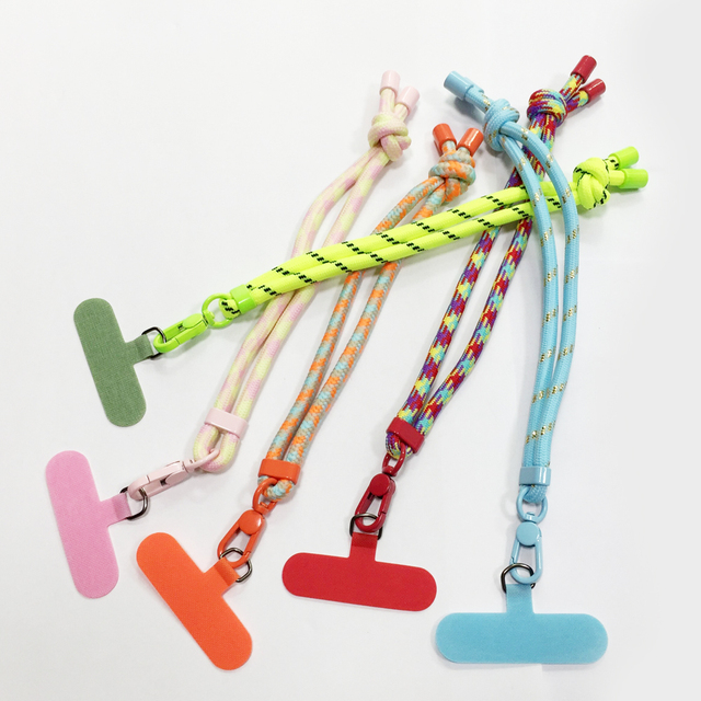 Universal Eco-Friendly Adjustable Phone Lanyard with 360 Rotatable Buckle-Durable 5mm Polyester Strap for All Smartphones