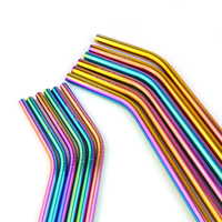 Pailles en acier inoxydable personnalisées en gros, pailles métalliques avec emballage écologique, pailles métalliques personnalisées avec logo gravé au laser