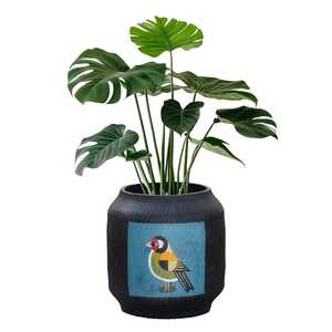 Pot de fleurs de table élégant, jardinière décorative d'intérieur, support de plantes vertes noir pour bureau, maison et salon - Product Image 2