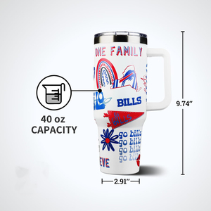 Vaso Térmico para el Día del Partido, Vaso con Brillo en los Colores del Equipo Baltimore Ravens, Taza de Viaje Aislada de 40oz con Tapa y Pajita, Taza de Café para Oficina y Auto - Product Image 4