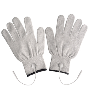 Masajeador vibrador <span class=keywords><strong>de</strong></span> mano <span class=keywords><strong>de</strong></span> <span class=keywords><strong>fisioterapia</strong></span> <span class=keywords><strong>de</strong></span> pulso electrónico reutilizable, prenda conductora que funciona con dispositivo TENS, guantes conductores TENS - Product Image 1