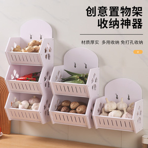 Étagère murale de rangement 60x70cm 3 niveaux, durable, pour l'organisation de la salle de bain - Product Image 2